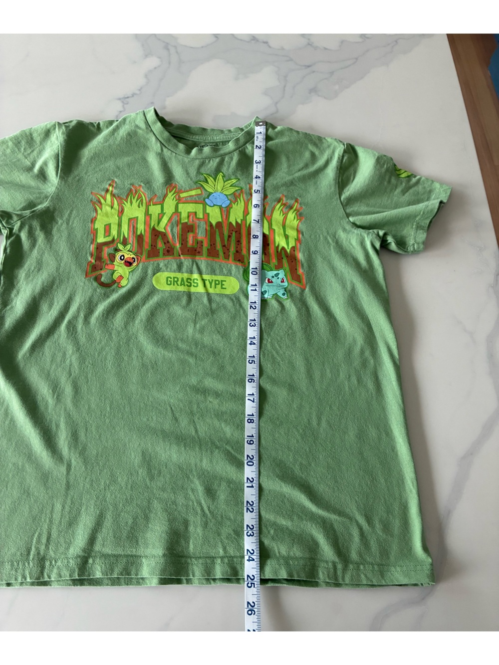 Pokemon Woman’s ' Green Grass‎ Type Graphic Tee with Yellow & Blue Accents - Picture 8 of 8